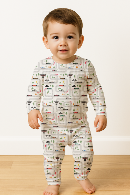 Mini Grand Prix Ribbed Two-Piece Set