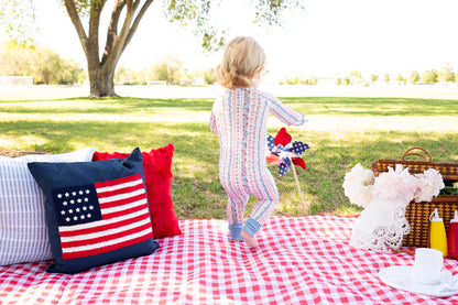 Patriotic Posies Baby Zip Pajama