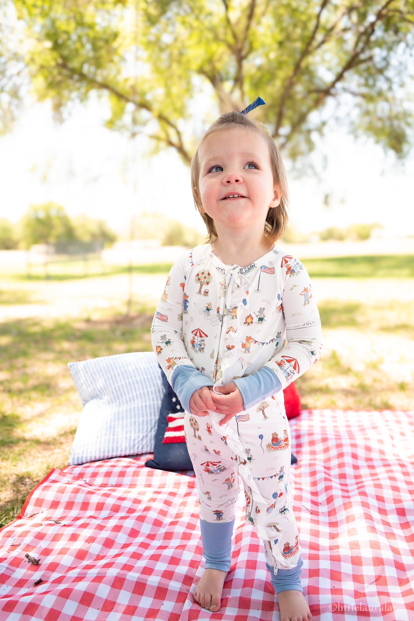 American Picnic Baby Zip Pajama