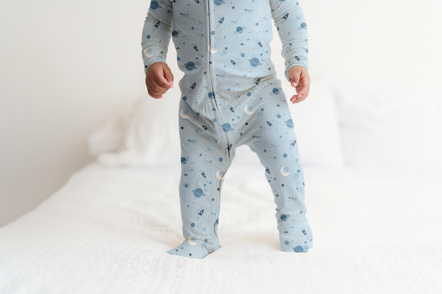 Star Explorer Ribbed Zip Pajamas