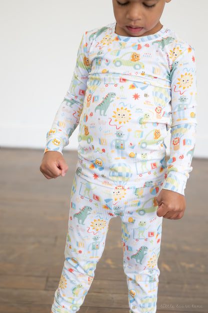 Luca Ribbed Toddler Two-Piece Set