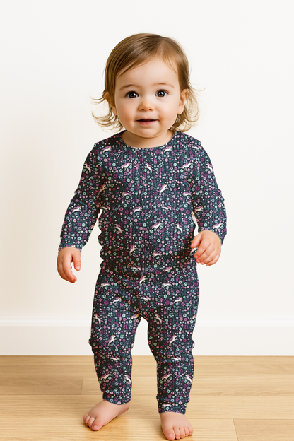 Midnight Unicorn Ribbed Two-Piece Set
