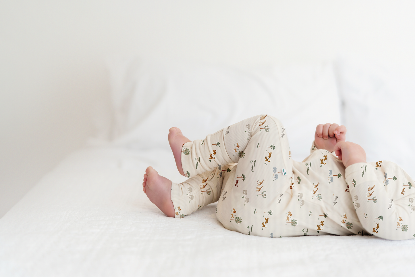 Little Safari Ribbed Zip Pajamas
