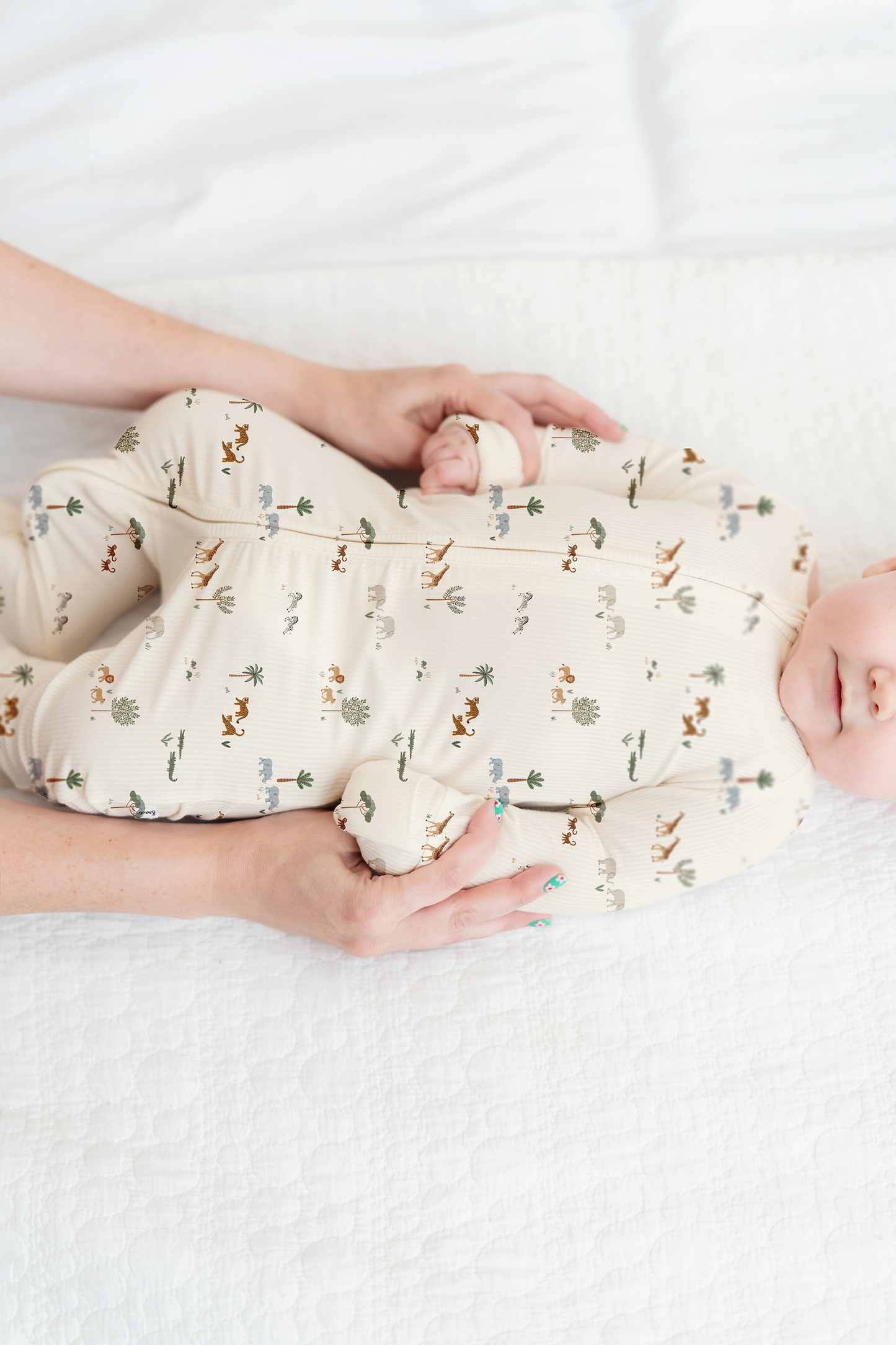 Little Safari Ribbed Zip Pajamas