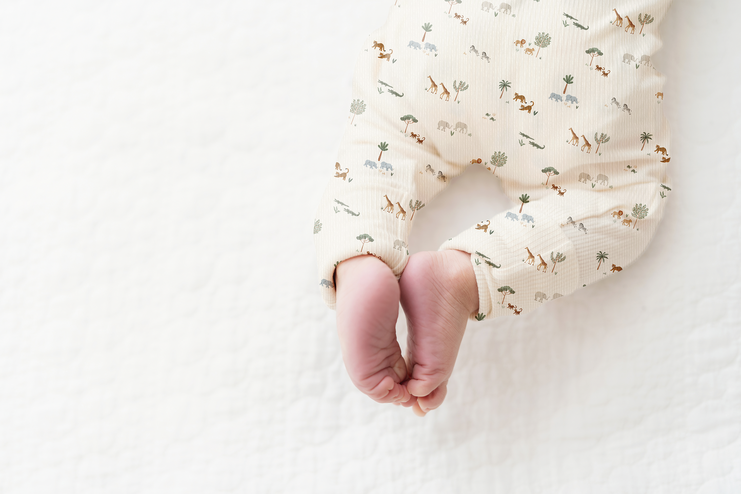 Little Safari Ribbed Zip Pajamas