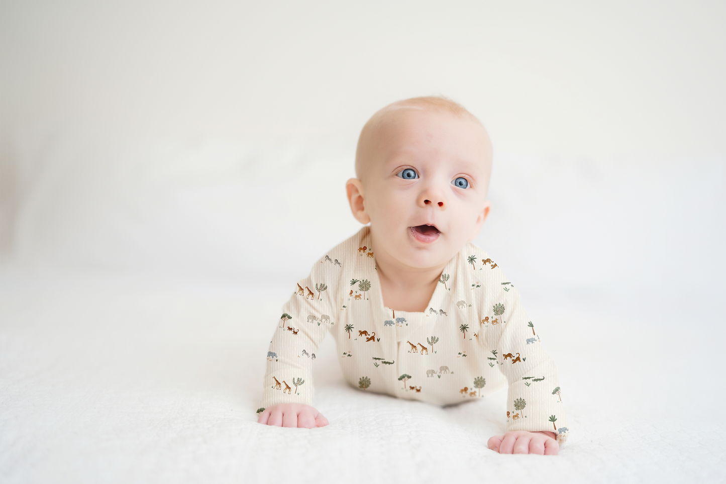 Little Safari Ribbed Zip Pajamas