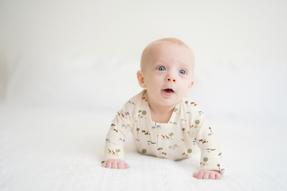 Little Safari Ribbed Zip Pajamas