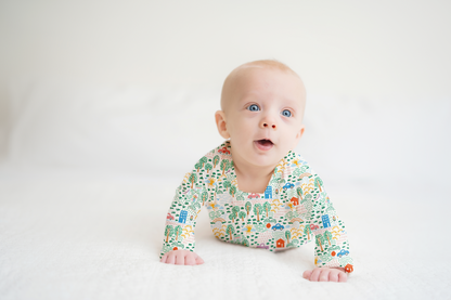 Crayon Life Ribbed Zip Pajamas