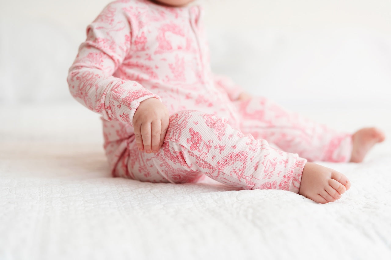 Cat Garden Ribbed Zip Pajamas
