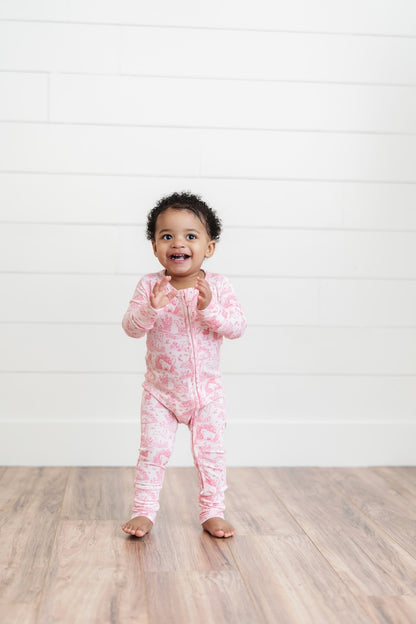 Cat Garden Ribbed Zip Pajamas