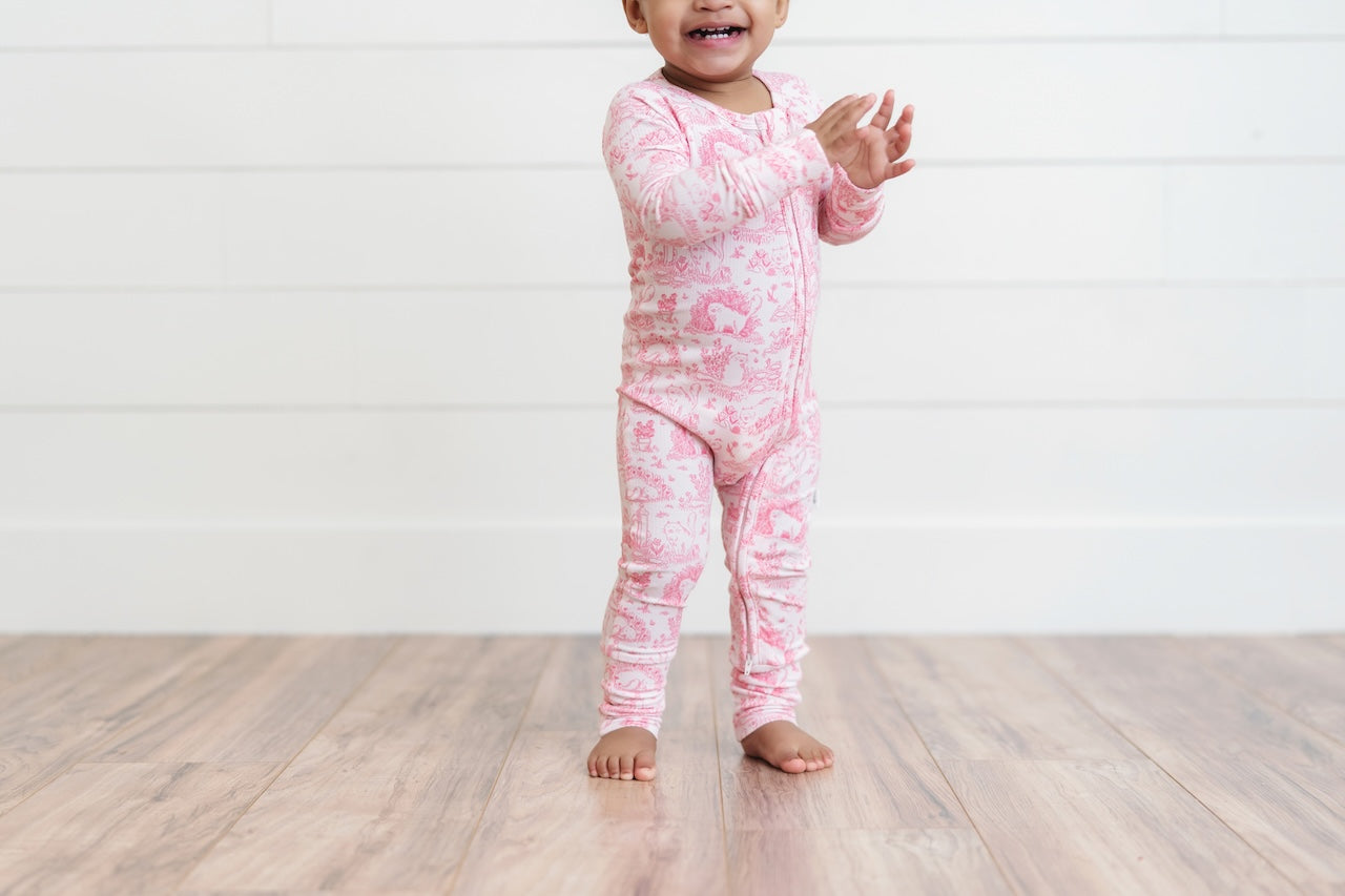 Cat Garden Ribbed Zip Pajamas