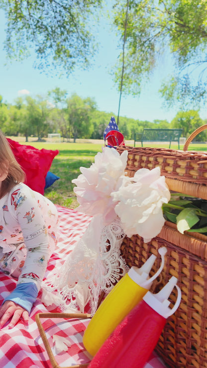 American Picnic Baby Zip Pajama