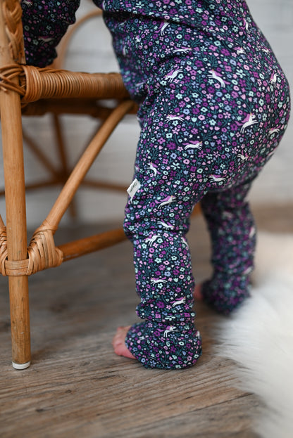 Midnight Unicorn Ribbed Zip Pajamas