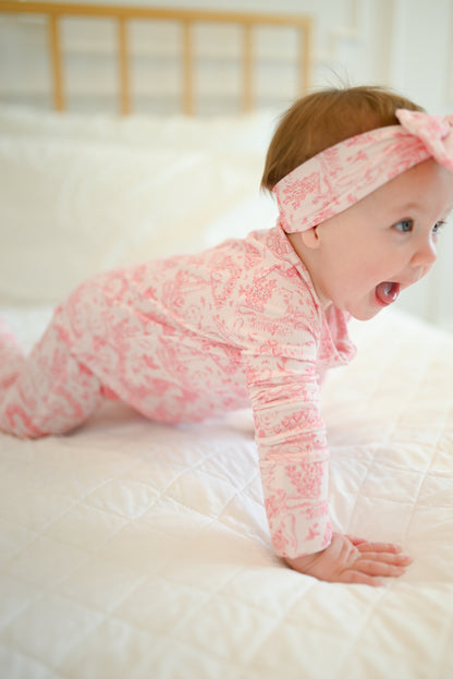 Cat Garden Ribbed Zip Pajamas