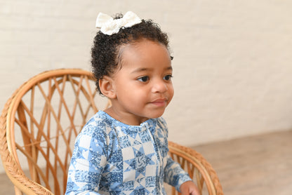 Bluebell Patchwork Ribbed Zip Pajamas